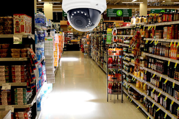 Supermarkt Überwachung mit Kameras
