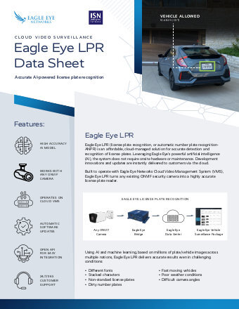 PDF Cover Eagle Eye Networks LPR data sheet 2024-01-16